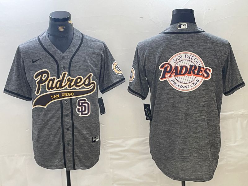 Men San Diego Padres Blank Grey Jointly 2024 Nike MLB Jersey style 4->san diego padres->MLB Jersey